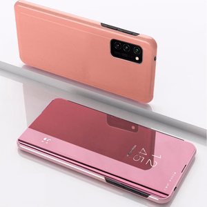 Smart Clear View viedtālruņa apvalks Samsung Galaxy S23 FE rozā