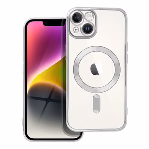 ELECTRO MAG COVER magnētiskais viedtālruņa apvalks, saderīgs ar MagSafe, paredzēts IPHONE 14, sudraba