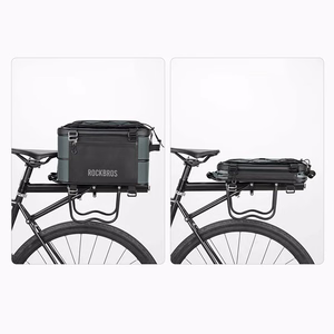 Rockbros A30 ROAD TO SKY saliekama 15–30 l velosipēda bagāžnieka soma – pelēka