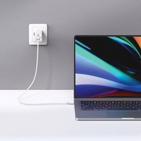 USAMS tīkla lādētājs 2xUSB-C+1xUSB 65W (only head) GaN PD3.0 +QC3.0 Fast Charging gradients violets Sandru Series CC180TC03 (US-CC180)