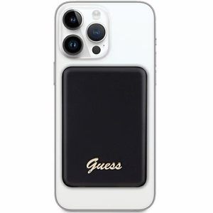 Guess MagSafe Metal Script Logo беспроводной внешний аккумулятор 15W 5000mAh - чёрный