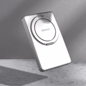 Dudao K28S 20W PD 5000mAh Portatīvais lādētājs ar Magnētisko funkciju un statīvu - sudraba
