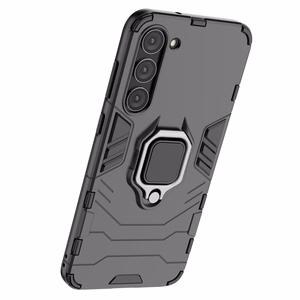 Ring Armor viedtālruņa apvalks Samsung Galaxy S23+ bruņots pārsegs magnētiskais turētājs gredzens melns