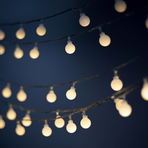 Гирлянда солнечная LED FROSTED BALLS SFB61 6,5m 30 шариков теплый белый Forever Light