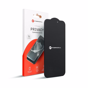 Forcell Privātuma aizsargstikls - iPhone 15 Pro melns