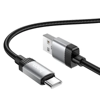 Kabelis USB A uz USB C Hoco 3A 1 m X117 melns