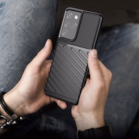 Thunder Case viedtālruņa apvalks Samsung Galaxy S23 Ultra silikona bruņu apvalks zils