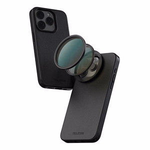 Telesin magnētiskais filtra rāmja viedtālruņa apvalks iPhone 15 Pro Max