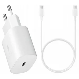 Lādētājs Samsung EP-TA800NW 25W + C tipa kabelis 25W balts
