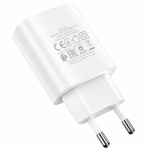 Borofone сетевое зарядное устройство BN1 Innovative - USB - 2,1A с USB на Type C белый