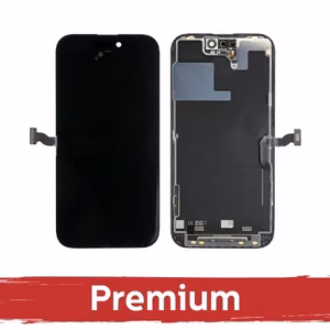 LCD displejs saderīgs ar iPhone 14 Pro melns (Hard OLED / Premium)  /*Removable IC*/