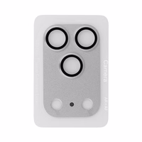 Tempered stikls Tel Protect 95% AR+AF Full Metal kameras aizsargs on camera for Iphone 17 Pro Max sudraba (camera island)