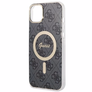 Guess GUBPP14MH4EACSK 4G Print MagSafe vāciņa un lādētāja komplekts iPhone 14 Plus 6.7", melns