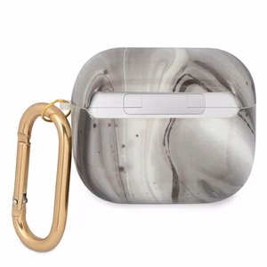 Guess GUA3UNMK чехол AirPods 3 чёрный/чёрный Marble Collection