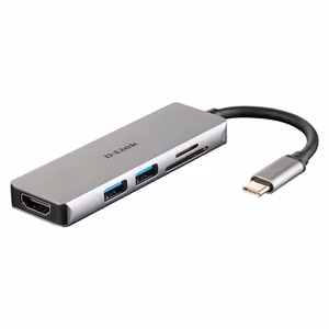 D-Link DUB-M530 – 5-in-1 USB-C centrmezgls ar HDMI un SD / microSD karšu lasītāju