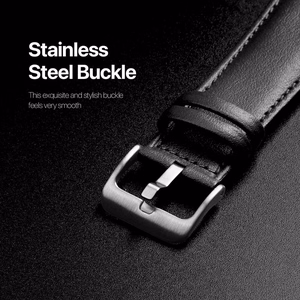 DUX DUCIS siksniņa YS dabīgās ādas Apple Watch 38 / 40 / 41 mm melna