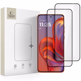 Tech-Protect Glass Fit+ 2 komplekti Aizsargstikls priekš Motorola Edge 50 Neo / 60 Neo - melns (m)