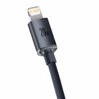 Baseus kabelis Crystal Shine USB-C - Lightning 2,0 m 20W melns
