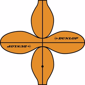 Dunlop 8 paneļu āra basketbola bumba, 7. izmērs, oranža