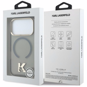 Karl Lagerfeld IML K Head Logo MagSafe чехол для iPhone 17 Pro чёрный