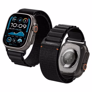SPIGEN WBF1 РЕМЕШОК APPLE WATCH 6 / 7 / 8 / 9 / 10 / SE / ULTRA 1 / 2 (44 / 45 / 46 / 49 MM) ЧЕРНЫЙ