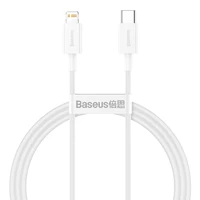 Baseus kabelis Superior PD USB-C - Lightning 1,0 m balts 20W