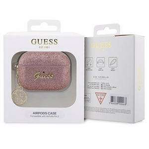 Guess GUAP2GLGSHP viedtālruņa apvalks (m) - rozā Glitter Flake 4G Charm Collection