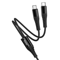 Kabelis 2in1 USB C uz USB C+C Hoco 1 m X123 melns