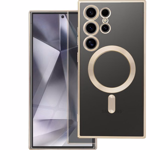 Чехол для Samsung S25 EDGE Electro Mag Cover совместимый с MagSafe золотой