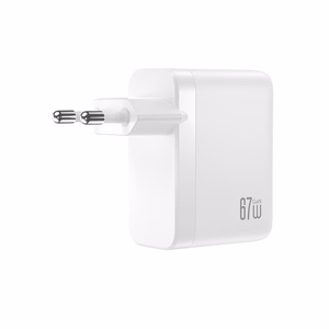 XO CE39 PD 67W sienas lādētājs, 3x USB-C, 1x USB, balts
