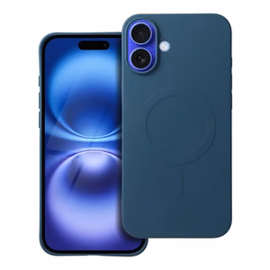 SILIKONA MAGNĒTISKAIS APVALKS (liels caurums) saderīgs ar MagSafe priekš IPHONE 16 Plus zils