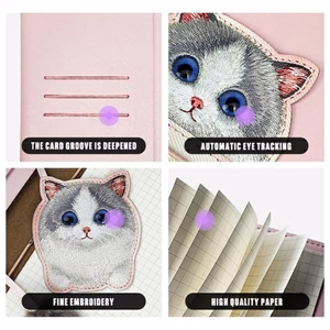 NIMMY komplekts 2in1 piezīmju grāmatiņa + pildspalva BIG EYED PET 2.0 Kaķis rozā