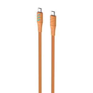Havit CB6254 - USB Type C uz USB Type C uzlādes kabelis, 1 m (oranžs)