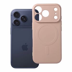Silikona Mag Cover maciņš modelim iPhone 17 Pro / 18 Pro, saderīgs ar MagSafe ar kameras aizsardzību – rozā