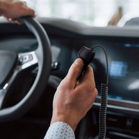 FORCELL F-ENERGY Carbon CC50-1AC automašīnas lādētājs USB A ar kabeli Type C PD QC3.0 3A 38W melns