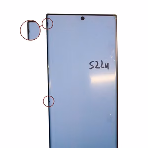 LCD displejs saderīgs ar Samsung S908 S22 Ultra ar rāmi / Burgundy / (atjaunots: Telemax) (ar defektiem 1)