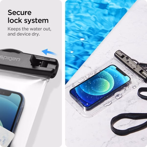 Spigen Aqua Shield A601 apvalks ūdensnecaurlaidīgs IPX8 - caurspīdīgs 2 gab.