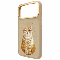 Nimmy Lucky Fashion Cat MagSafe maciņš iPhone 17 Pro Max brūns