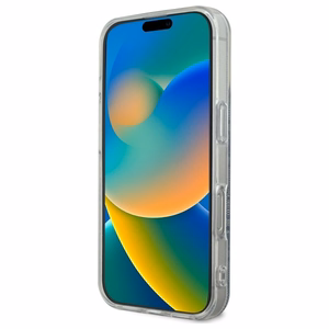 Guess IML 4G Magnētiskais viedtālruņa apvalks iPhone 16 Pro - zils