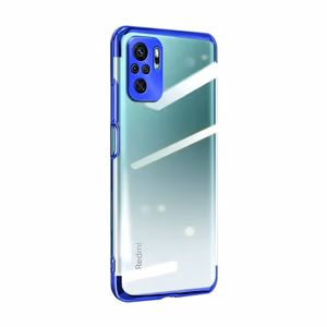 Clear Color Case Gel TPU elektroplātes rāmja vāks Xiaomi Redmi Note 10 5G / Poco M3 Pro zils