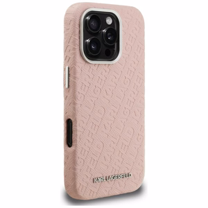 Karl Lagerfeld FW Stamped Karl MagSafe Maciņš iPhone 16 Pro Max - rozā