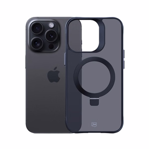3mk Smoke viedtālruņa apvalks Magnētiskais ar statīvu Apple iPhone 16 pro max - melns