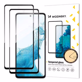 Wozinsky 2x komplekts īpaši izturīgs pilns līmes rūdītais stikls pilns ekrāns ar rāmi apvalkam draudzīgs Samsung Galaxy A53 5G melns