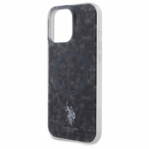 US Polo IML Ring MagSafe viedtālruņa apvalks iPhone 16 Pro - Melns