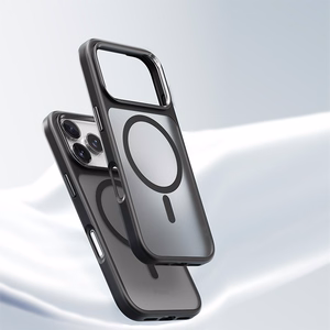 Rock Guard Touch Matte Series Magnetic Case for Iphone 17 Pro Max black (metal lens frame)