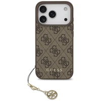 Guess 4G Charms Collection Magnētiskais viedtālruņa apvalks iPhone 17 Pro - brūns