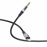 Audio kabelis Borofone BL19 USB-C uz 3,5 mm melns