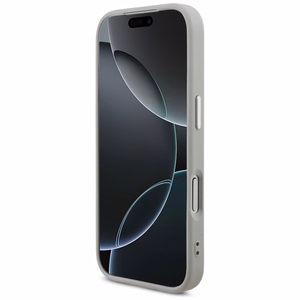 Guess Spīdīgs Trijstūra Logotips Magnētiskais viedtālruņa apvalks iPhone 17 Pro - sudraba