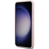 Karl Lagerfeld silikona Choupette Metal Pin viedtālruņa apvalks Samsung Galaxy S23 FE - rozā