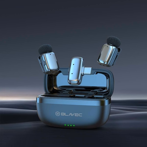 Blavec Lavalier mikrofoni x 2 MK-03 ClipGo Type C (LMMK03-S) sudrabs